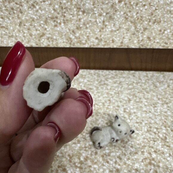 Set Of 3 Ceramic White And Gray Cats Vintage - Picture 4 of 8